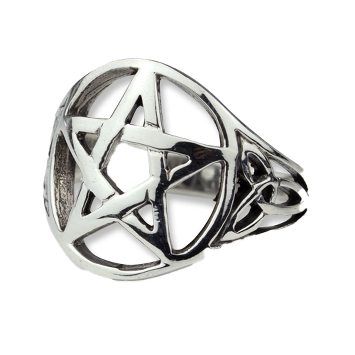Zilveren ring Keltisch pentagram (R693) - Maat 17.75 (56)