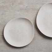 Portugees servies - salade bord wit mat - servies - keramiek - set van 4 - 22 cm rond