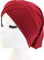 Slaapmuts - Beanie slaapmuts - Beanie muts – Tulband –  Slouchy Beanie hoed – Chemo – Hijab – hoofddeksel - Muts - Slaapmuts voor vrouwen - Winter muts – Rood