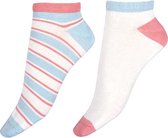 Pretty Polly - Wide Stripe - Bamboe - dames - sneakersokken - 2 paar - one size