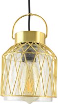 C-Création® Micane - Hanglamp - Goud - Zwart - Glas - Kleine Ruimte - Ø 15cm - Woonkamer - Slaapkamer - Hal - Keuken