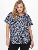 Only Carmakoma Carluxjoy top blauw/zwart maat 52