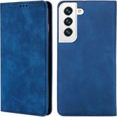 Book Case Samsung Galaxy S22 | Hoogwaardig PU Leren Telefoonhoesje | Lederen Wallet Case | Luxe Uitstraling | Pasjeshouder | Blauw