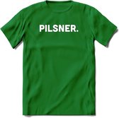 Pilsner Bier T-Shirt | Unisex Kleding | Dames - Heren Feest shirt | Drank | Grappig Verjaardag Cadeau tekst | - Donker Groen - XXL