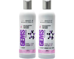 Spa Master Zilver Set – Zilvershampoo en Zilver Haarbalsem tegen Gele Zweem voor Blond en Grijs Haar – 2 x 330 ml