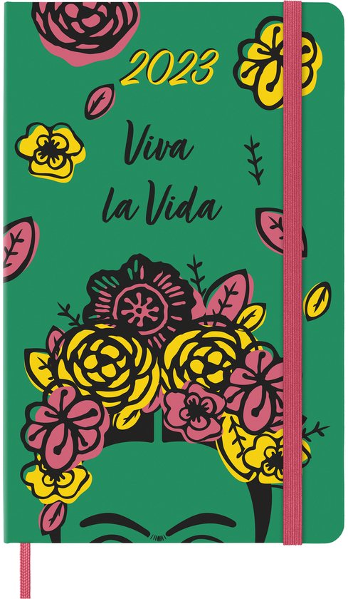 Agenda Moleskine 12 mois - 2023 - LE Planner - Frida Kahlo - Quotidien -  Grand - Vert