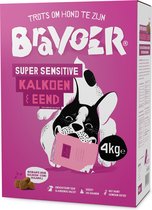 Bravoer Super Sensitive Kalkoen & Eend - Hondenvoer - 4 kilo