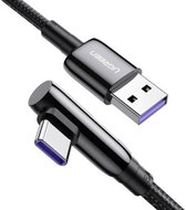 UGREEN USB C kabel 2 Meter geschikt voor Samsung S9, S10, S20, S21, S22 Plus & Ultra - Samsung Oplaadkabel - usb c naar usb kabel - oplader kabel - lader - oplader US317 Haaks,  (z