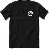 Cat Paw - Katten T-Shirt Kleding Cadeau | Dames - Heren - Unisex | Kat / Dieren shirt | Grappig Verjaardag kado | Tshirt Met Print | - Zwart - XXL