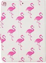 Peachy Wallet Portemonnee Hoes Case Kunstleer Natuur Vogel Flamingo voor iPad 10.2 & iPad Air 3 10.5 inch (2019) & iPad Pro 10.5 inch (2017) - Roze