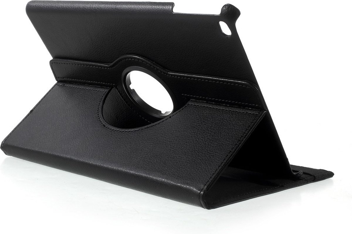 Peachy Zwarte geschikt voor iPad 2017 2018 case draaibaar cover standaard leder