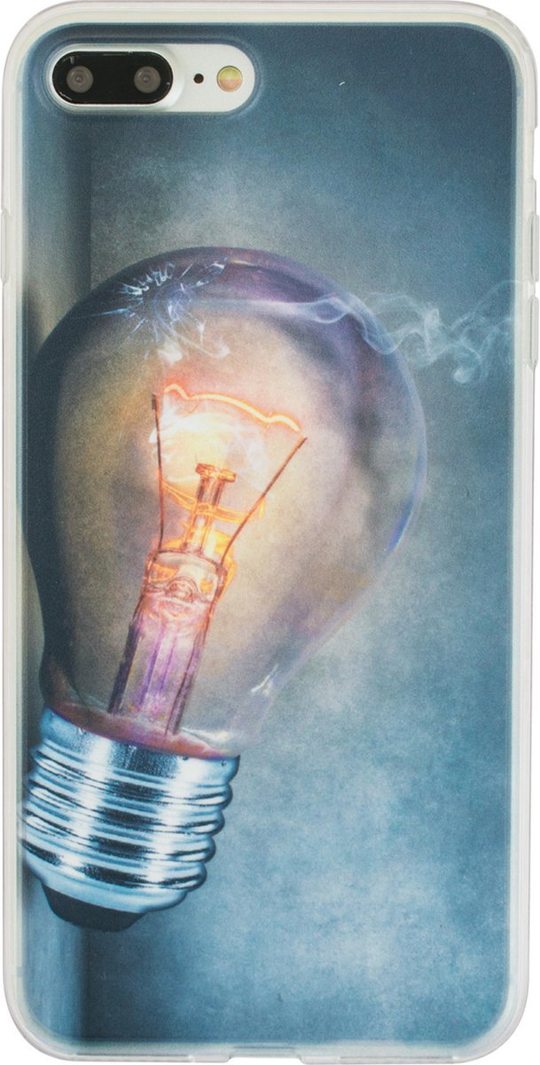 Peachy Gloeilamp iPhone 7 Plus 8 Plus TPU case cover - Industrieel Lightbulb hoesje