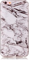 Peachy Marmer hoesje cover case iPhone 6 Plus 6s Plus silicone - Marble - Wit