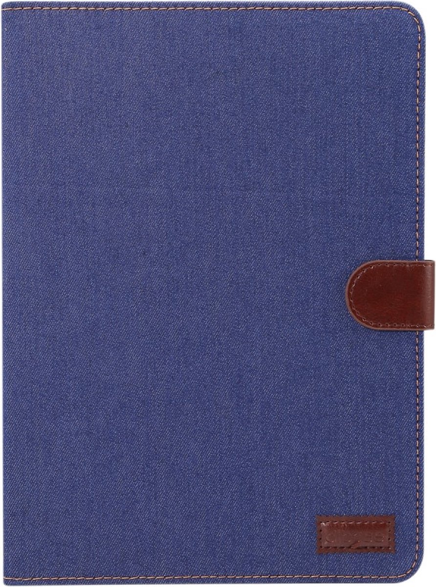 Peachy Jeans Fabric geschikt voor iPad Pro 11-inch 2018 Hoes - Donker Blauw