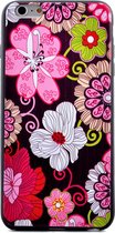 Peachy Flower Power bloemen iPhone 6 6s hoesje case cover