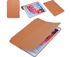 Smartcase  Tablethoes voor Apple iPad 10.2 2019 - Vegan leder - Automatische sluimerstand - Bruin - XLmobiel.nl