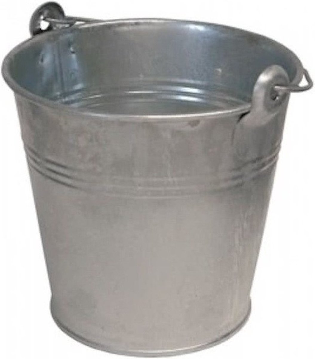 Goedkoopste Benson Emmer / teil - 2x - van zink - met handvat - 12 liter
