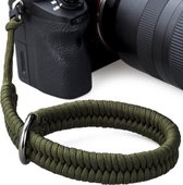 YONO Nylon Camera Polsband Universeel – Wrist Strap – Handvat Grip – Hand Riem geschikt voor Canon / Nikon / Sony - Donkergroen