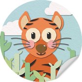 Muursticker Tijger Rond - Wanddecoratie - Kinderkamer - Babykamer