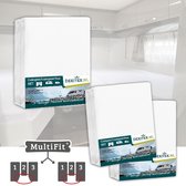 Dexitex  1 x molton 2 x hoeslaken WIT/ 3 delige set-Geschikt voor Camper lengtebedden of enkele bedden