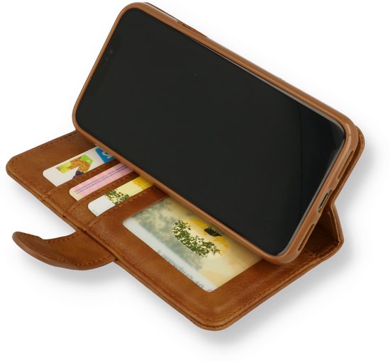 Samsung Galaxy S22 Ultra Case Marron - Étui portefeuille de Luxe en similicuir avec fermeture éclair