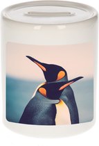 Tirelire photo pingouin Animaux 9 cm garçons et filles - Tirelires cadeaux pingouins / amoureux des manchots empereurs