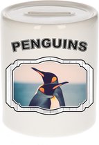 Dieren liefhebber pinguin spaarpot  9 cm jongens en meisjes - keramiek - Cadeau spaarpotten pinguins liefhebber