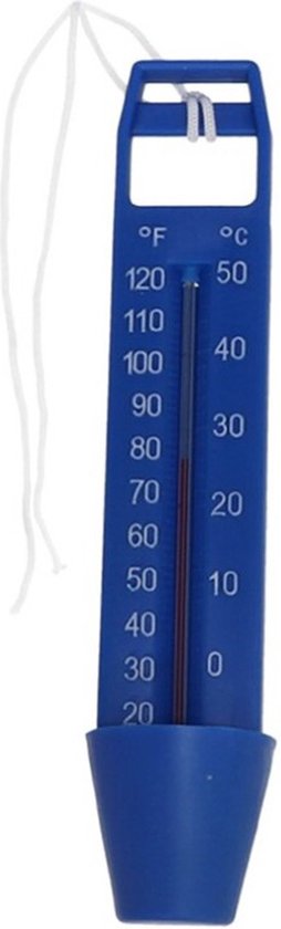 Zwembad thermometer blauw 16 cm