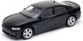 Voiture miniature Dodge Charger R/T 2016 noire 21 cm - Échelle 1:24 - Voiture jouet - Voiture miniature