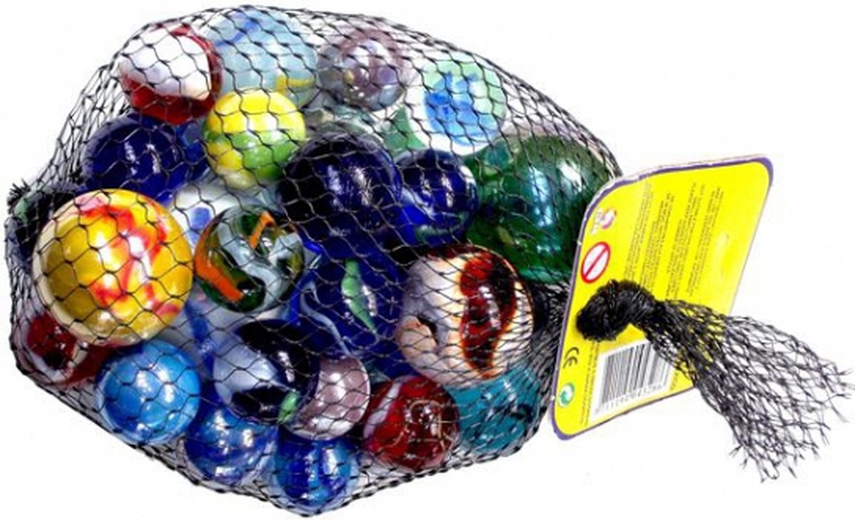 23 x Knikkers bonken in verschillende formaten en kleuren - buitenspeelgoed - knikkeren - Don Juan Knikkers