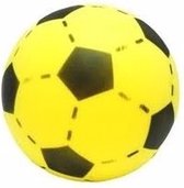 Foam softbal voetbal geel 20 cm - Zachte speelgoed voetbal