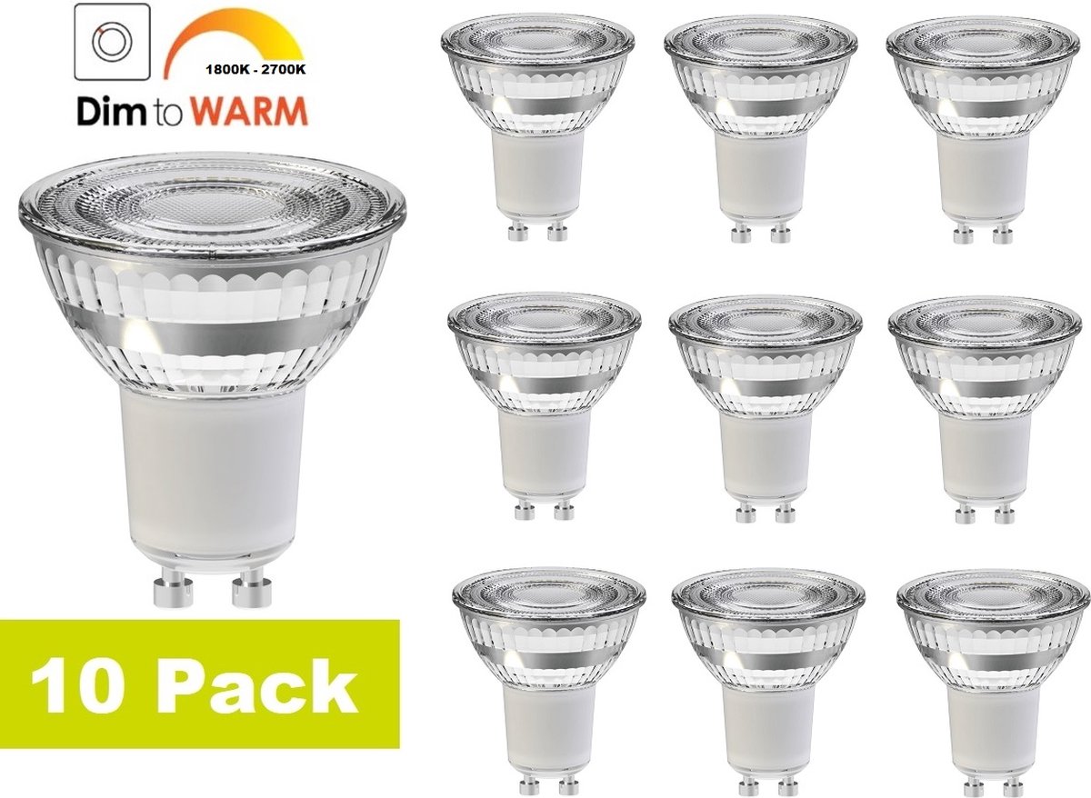 10 pack - Integral LED - GU10 LED spot - 3,6 watt - 400 lumen - 1800K-2700K - DIMTONE