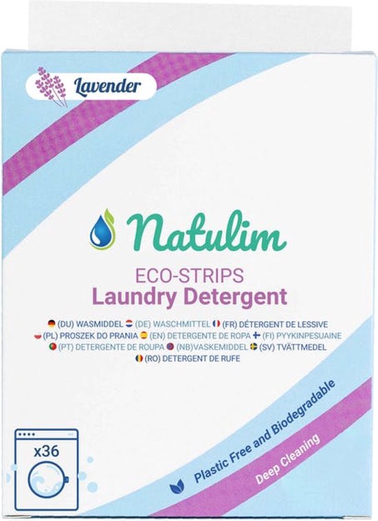 Natulim - Wasstrips - Detergent Sheets - Lavanda - Lavendel - 36 wasbeurten