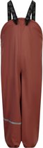 CeLaVi - Regenbroek met fleece voor kinderen - Effen - Mahonie - maat 130 (128-134cm)