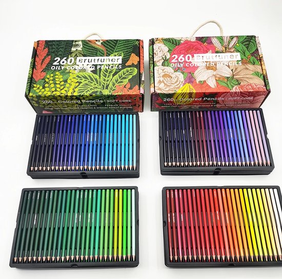 Ensemble de crayons de couleur Brutfuner-huile, bois et aquarelle