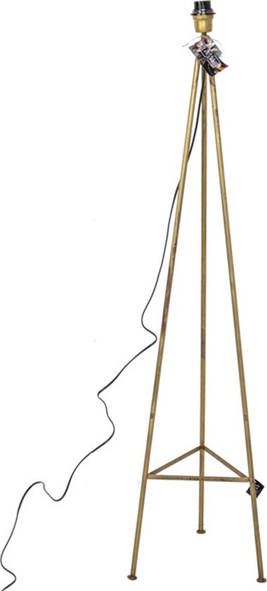 Vloerlamp - Vloerlampen - Vloerlampen Woonkamer - Vloerlamp Goud - Industriële Vloerlamp - Staande Lamp - 130 cm