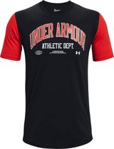 Under Armour Athletic Department Colorblock SS Tee 1370515-001, Mannen, Zwart, T-shirt, maat: L