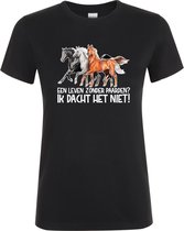 Klere-Zooi - Een Leven Zonder Paarden? - Dames T-Shirt - XL