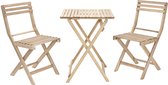 NATERIAL - Salon de jardin origami - salon de balcon pliable - 1x table 55x55 cm + 2X chaises de jardin - 2 personnes - acacia