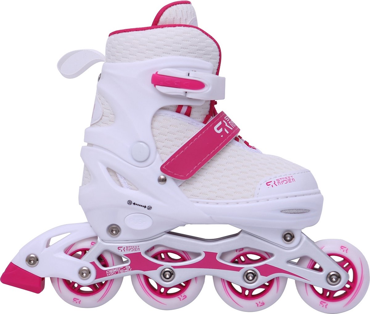 Street Rider Pro Inline Skeelers Wit, Maat 33-37