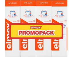 elmex® - Anti-Cariës - Tandpasta - voordeelverpakking - 4 x 75 ml