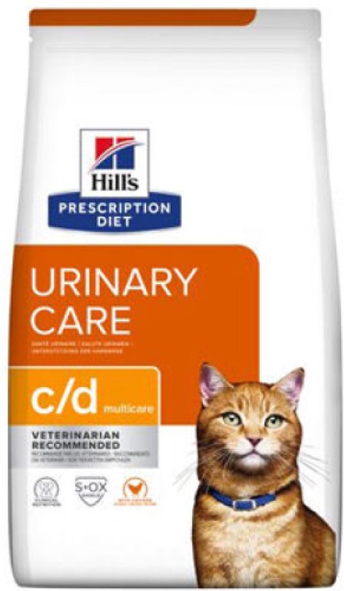 8kg C/D Urinary Multicare met Kip Hill's Prescription Diet Kattenvoer