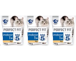 Perfect Fit Indoor Adult 1+ Brokjes - Kip - Kattenvoer - 3 x 750g