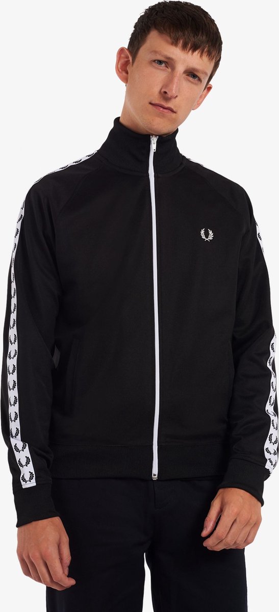 fred perry panelled taped tracktop XL
