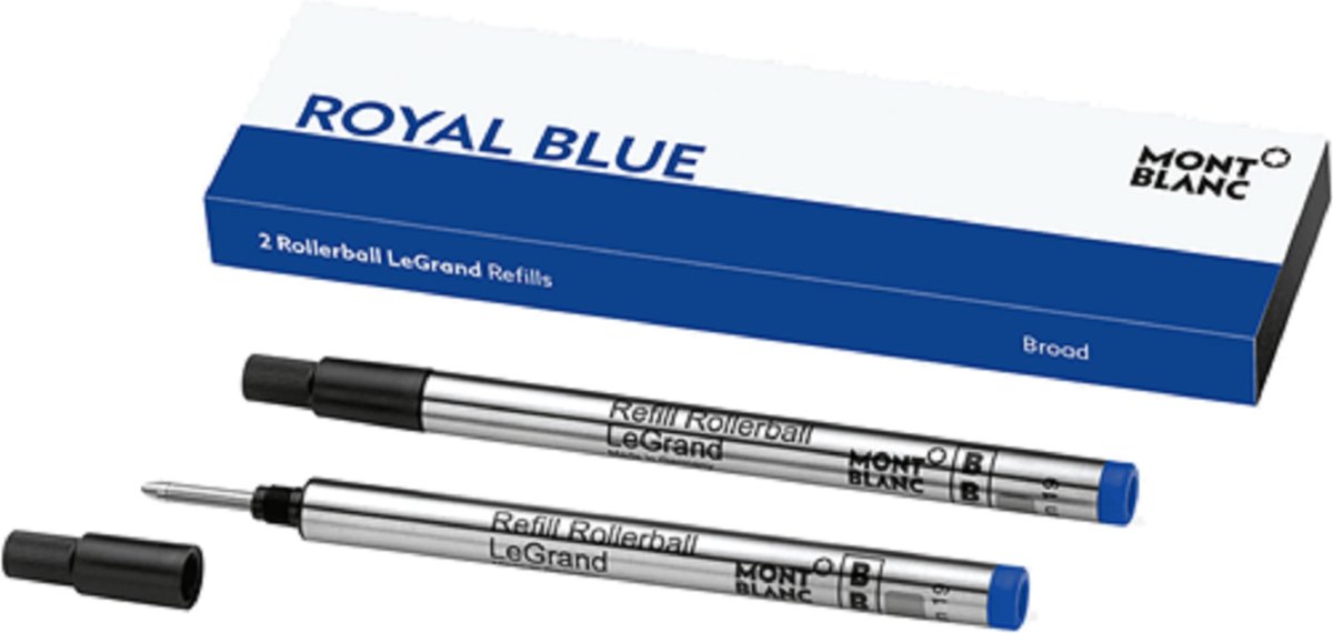 Montblanc Rollerball LeGrand Refill Royal Blue BROAD 2 stuk