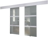 vidaXL Double porte coulissante en verre