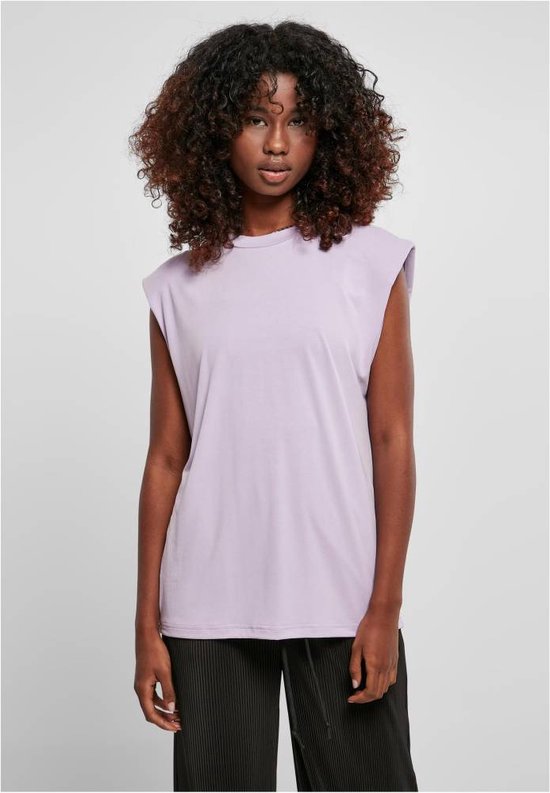 Urban Classics - Modal Padded Shoulder Mouwloze top - M - Paars