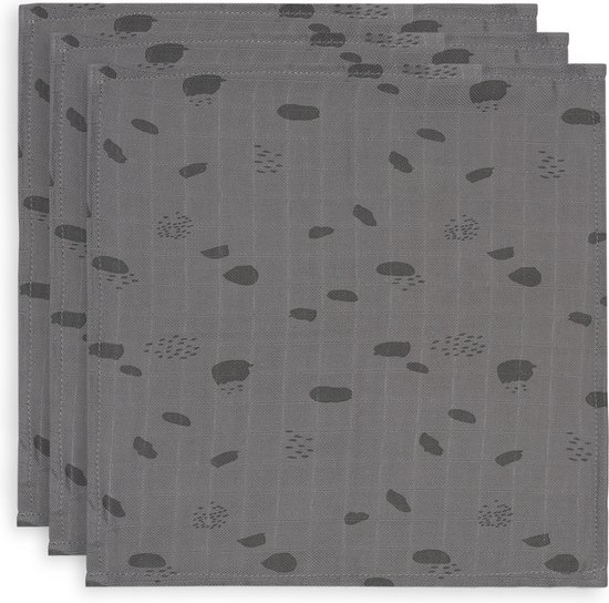 Jollein Hydrofiel Monddoekje Spot - Storm Grey - 3 Stuks van Jollein — afbeelding 2