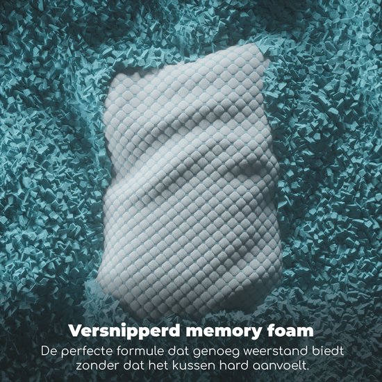 Cloudpillo Hoofdkussen - 30 Nachten Proefslapen - Memory Foam - Afstelbaar Design - Geschikt voor rug-, zij- en buikslapers - Traagschuim - Vermindert Nekklachten - Cloud - Pillow - Pillo