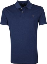 Gant - Basic Polo Donkerblauw - Regular-fit - Heren Poloshirt Maat L